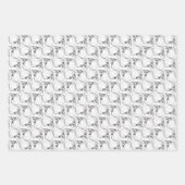 Skull & Spine Bones auf rosa Wrapping Paper Sheets Geschenkpapier Set (Vorderseite 2)