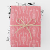 Skull & Spine Bones auf rosa Wrapping Paper Sheets Geschenkpapier Set (Beispiel)