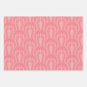 Skull & Spine Bones auf rosa Wrapping Paper Sheets Geschenkpapier Set (Vorderseite)
