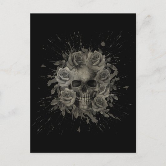 SKULL SPLASH BOUQUET POSTKARTE (Vorderseite)