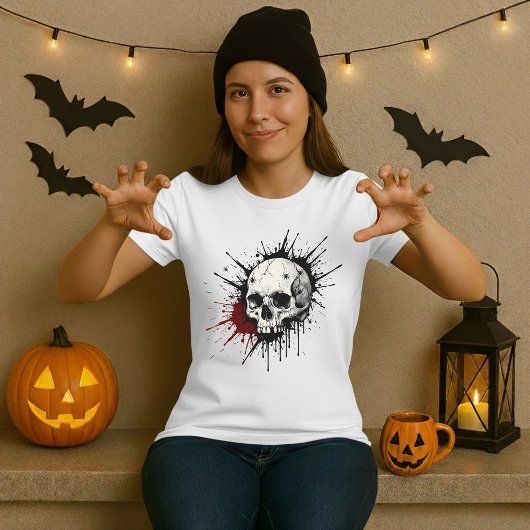 Skull Splash Halloween T-Shirt