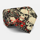 Skull Splatter Krawatte (Gerollt)