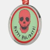 Skull Spooky Horror Ornament Aus Metall (Links)