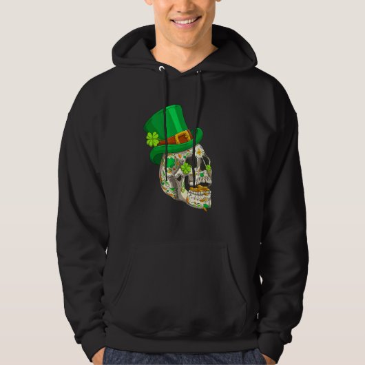 Skull St Patricks Day Irish Saint Patricks Day of Hoodie (Vorderseite)