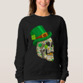 Skull St Patricks Day Irish Saint Patricks Day of Sweatshirt (Vorderseite)