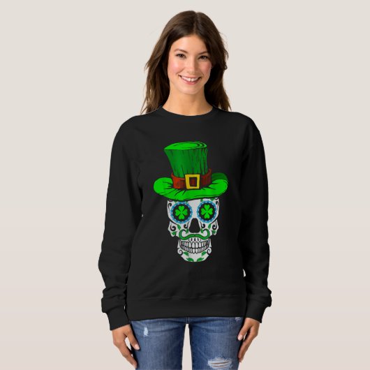 Skull St Patricks Day Irish Saint Patricks Day of  Sweatshirt (Vorne ganz)