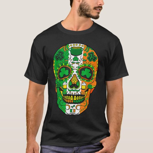 Skull St Patricks Day Irish Saint Patricks Day of T-Shirt (Vorderseite)