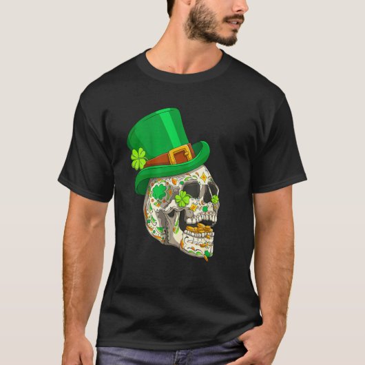 Skull St Patricks Day Irish Saint Patricks Day of T-Shirt (Vorderseite)