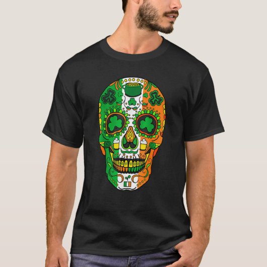 Skull St Patricks Day Irish Saint Patricks Day of T-Shirt (Vorderseite)