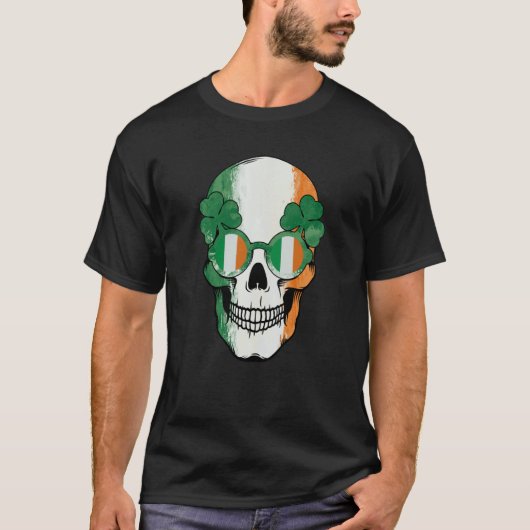Skull St Patricks Day Irish Saint Patricks Skull T-Shirt (Vorderseite)