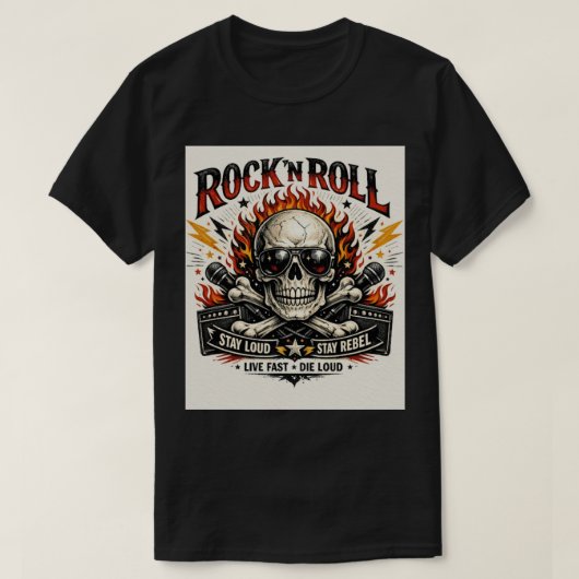Skull Star: The Ultimate Rock & Roll Graphic T-Shirt (Design vorne)