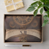 Skull Steampunk with clock tissue paper v1 Seidenpapier (Geschenk)