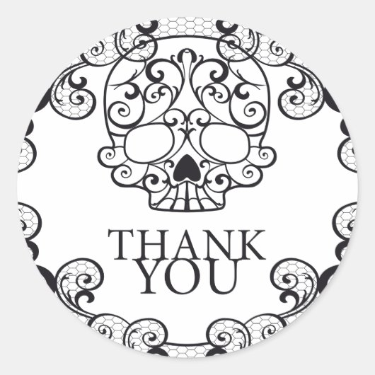 Skull Stickers Extravagant Calavera Danke Siegel (Vorderseite)