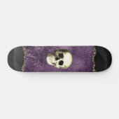 Skull störte Dunkle Moody Lila Gothic Glam Skateboard (Horizontal)