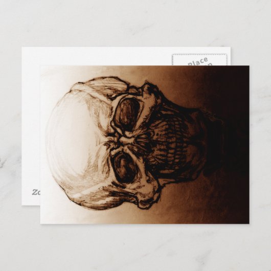 Skull-Studie Postkarte (Vorne/Hinten)