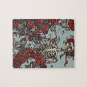 Skull Surrounded by Roses Puzzle (Horizontal)