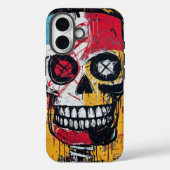 Skull Syntax Urban Street Art Phone Case (Rückseite)