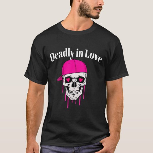 Skull T - Shirt Tod in Liebe Trendy Graphic T-Shir (Vorderseite)
