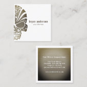 Skull Tattoo Artist Business Card Quadratische Visitenkarte (Vorne/Hinten)
