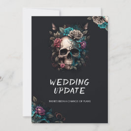 Skull Tattoo Gothic Wedding Update Stornierung Einladung