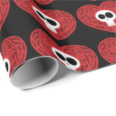 Skull Tattoo Heart Geschenkpapier (Rolleneckpunkt)