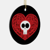Skull Tattoo Heart Keramikornament (Rechts)