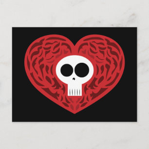 Skull Tattoo Heart Postkarte
