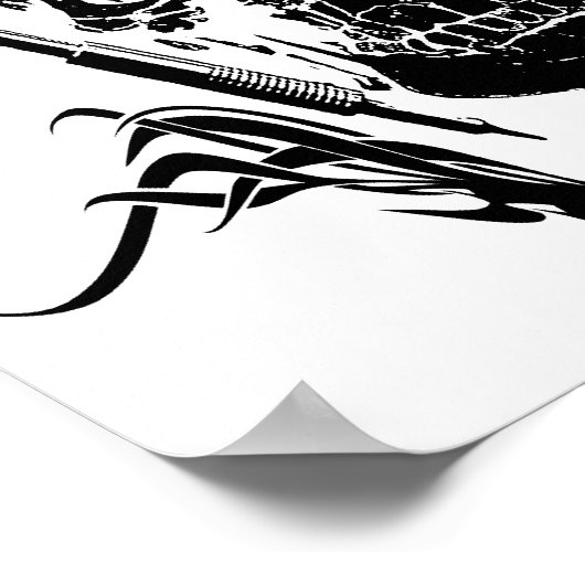 Skull Tattoo Poster (Ecke)