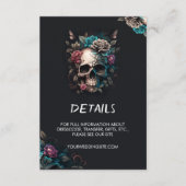 Skull Tattoo Rock and Roll Gothic Wedding Begleitkarte (Vorderseite)