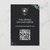 Skull Tattoo Rock and Roll Gothic Wedding Begleitkarte (Rückseite)
