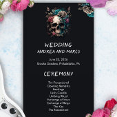 Skull Tattoo Rock and Roll Gothic Wedding Program