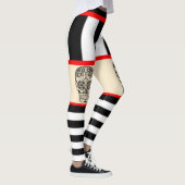 Skull Tattoo Strickte Leggings (Rechts)