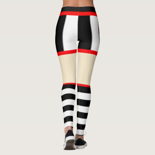 Skull Tattoo Strickte Leggings (Rückseite)