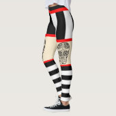 Skull Tattoo Strickte Leggings (Links)