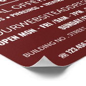 Skull Tattoo, Tattoo & Body Piercing Studio Anzeig Poster (Ecke)