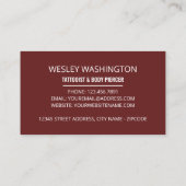 Skull Tattoo, Tattooist & Body Piercer Visitenkarte (Rückseite)