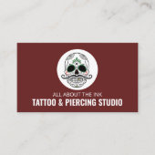 Skull Tattoo, Tattooist & Body Piercer Visitenkarte (Vorderseite)