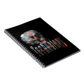 Skull Technology Computer Brain, Notebook Notizblock (Rechte Seite)
