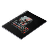 Skull Technology Computer Brain, Notebook Notizblock (Linke Seite)
