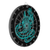 Skull - Teufelskopf mit Schlange Dartscheibe (Vorderseite Links)