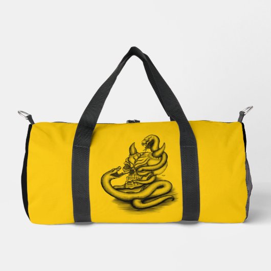 Skull - Teufelskopf mit Schlange Duffle Bag (Vorderseite)