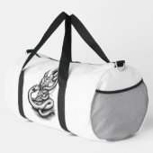 Skull - Teufelskopf mit Schlange Duffle Bag (Rechte Ecke)