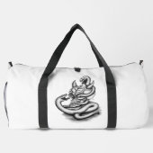 Skull - Teufelskopf mit Schlange Duffle Bag (Rückseite)