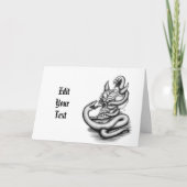 Skull - Teufelskopf mit Schlange Einladung (Vorderseite)