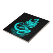 Skull - Teufelskopf mit Schlange Fliese (Seite)