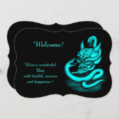 Skull - Teufelskopf mit Schlange , Fügen Sie Ihren Einladung (Vorne/Hinten)