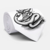 Skull - Teufelskopf mit Schlange Krawatte (Gerollt)