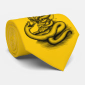 Skull - Teufelskopf mit Schlange Krawatte (Gerollt)