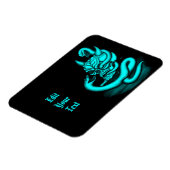 Skull - Teufelskopf mit Schlange Magnet (Linke Seite)