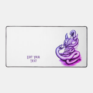 Skull - Teufelskopf mit Schlange Schreibtischunterlage